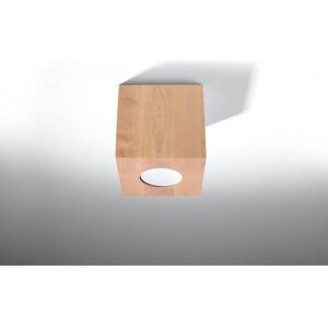 SOLLUX Plafoniera QUAD Natural Wood da soffitto