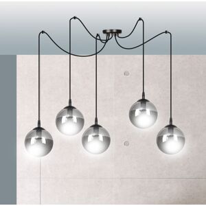 EMIBIG lighting Lampadario a sospensione GIGI 5 BLACK GRAFIT