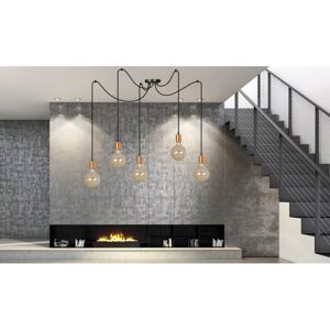 EMIBIG lighting Lampadario a Sospensione SPARK 5 BLACK