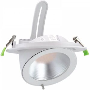 LEDDIRETTO Faro LED da Incasso 44W Orientabile Rotondo, Foro Ø210mm, Bianco - PHILIPS Certadrive 140lm/W