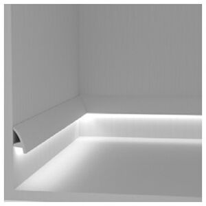 LEDDIRETTO Cornice Pitturabile per Illuminazione Segnapasso o a Soffitto per Strisce LED - 2m