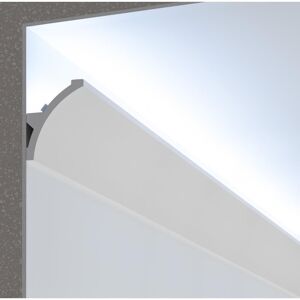 LEDDIRETTO Cornice Pitturabile Stondata XL per parete per Strisce LED - 2m