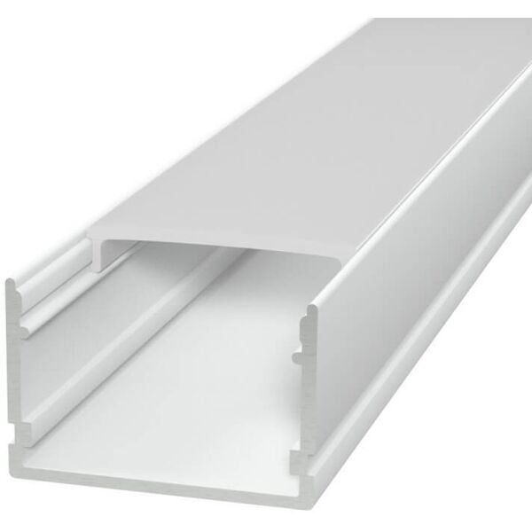 leddiretto profilo lineare xl in alluminio bianco per 1-2 strisce led da 1m e 2m