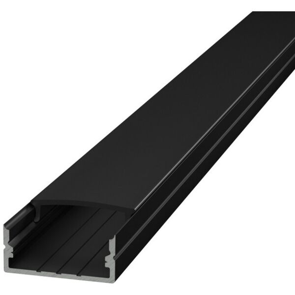 leddiretto profilo slim per doppia striscia led 1m e 2m - nero