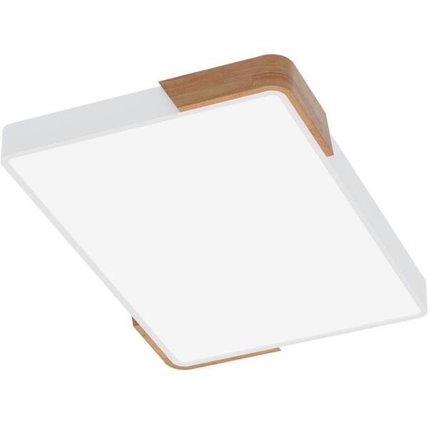 leddiretto plafoniera led rettangolare 30w cct, 60x40cm, legno/bianco - osram led