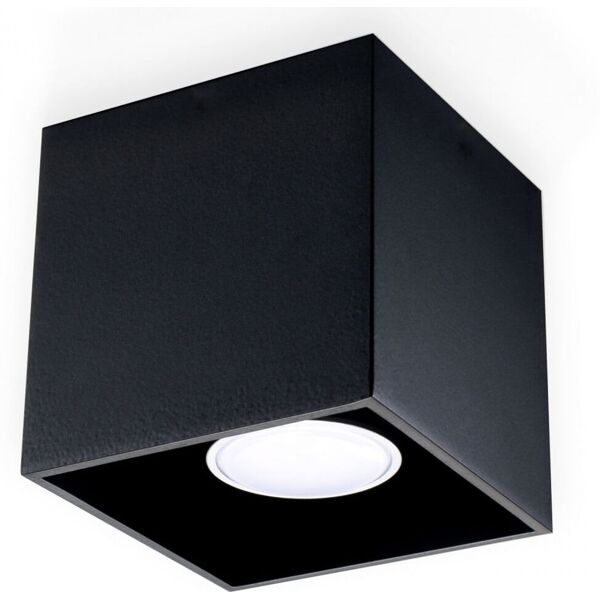 sollux plafoniera quad 1 black da soffitto