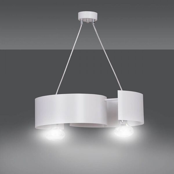 emibig lighting lampadario a sospensione vixon 2 white o black