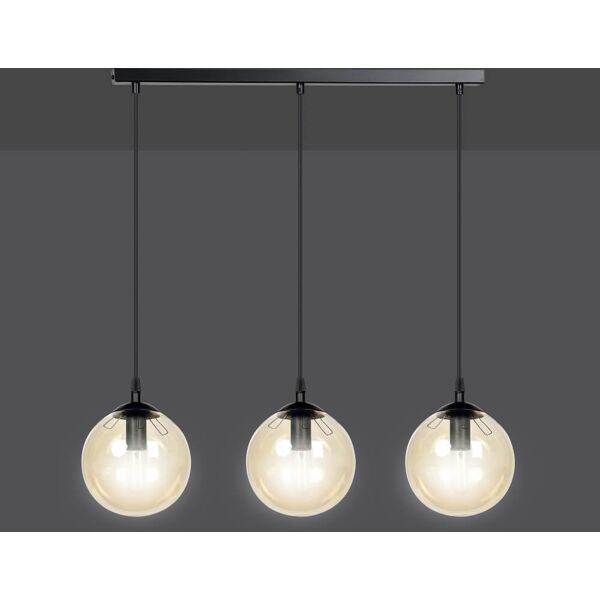 emibig lighting lampadario a sospensione cosmo 3 black miodowy