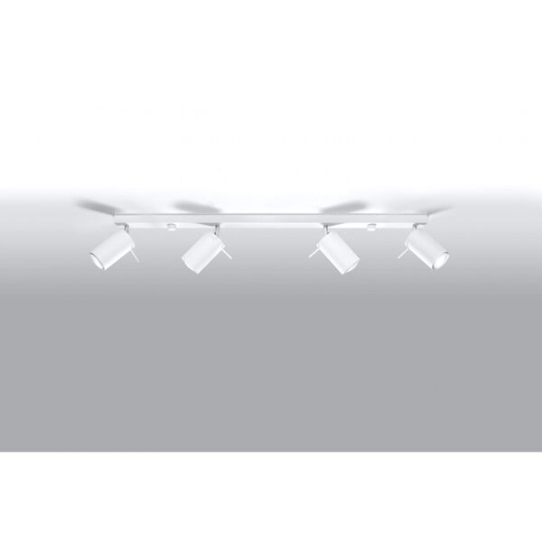sollux plafoniera orientabile ring 4l white da soffitto e parete