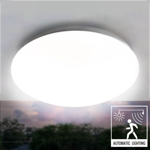 bemko plafoniera led 24w ip44 Ø325mm sensore microonde da soffitto e parete