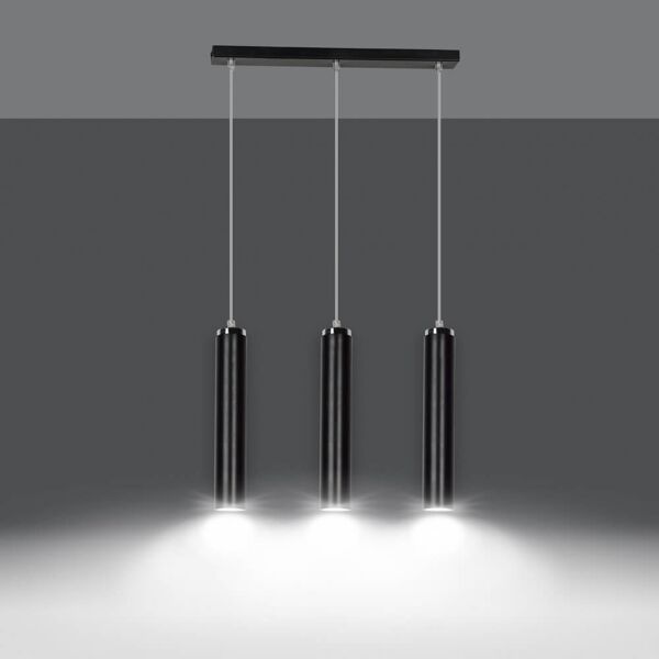 emibig lighting lampadario a sospensione luna 3 black