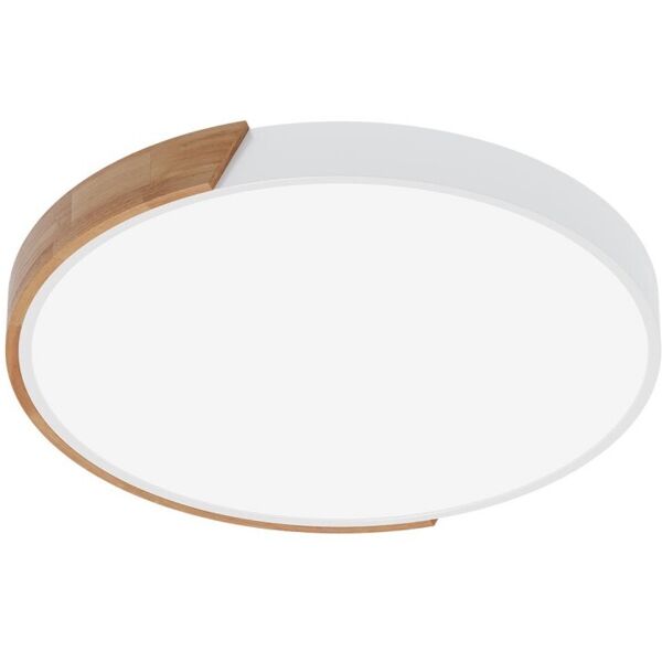 leddiretto plafoniera led rotonda 36w cct, Ø500mm, legno/bianco - osram led