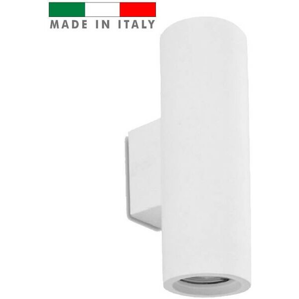 leddiretto applique in gesso pitturabile 2 lampade gu10 da parete