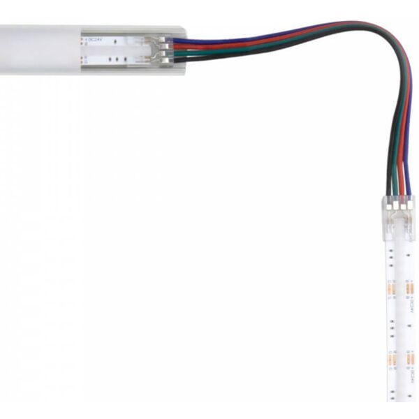 leddiretto connettore angolare per strisce led rgb cob da 10mm - cf 2pz