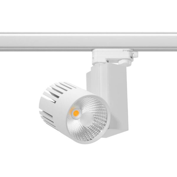 leddiretto faro led 40w trifase, bianco, cri92, 100°, bridgelux led