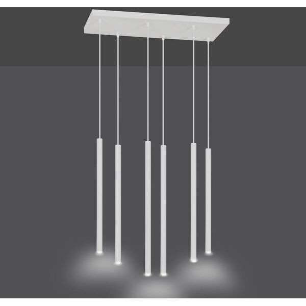 emibig lighting lampadario a sospensione selter 6 white