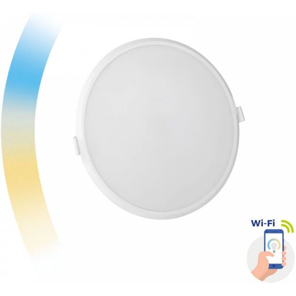 spectrum led pannello led da incasso 22w smart cct bianco variabile e dimmerabile wifi - amazon alexa e google home Ø215mm