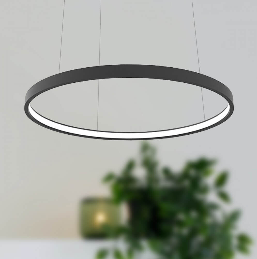 leddiretto lampadario circolare a sospensione Ø120cm - nero