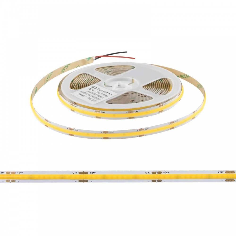 leddiretto striscia led professional cob - ip20 - 15w/m - 5m - 110lm/w - cri92 - 24v