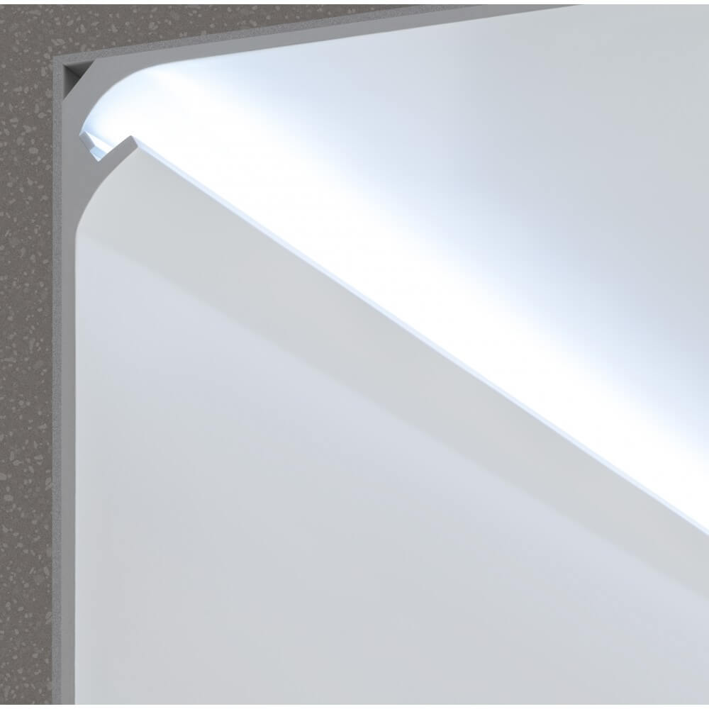 leddiretto cornice pitturabile per illuminazione diffusa per strisce led - 1,15m