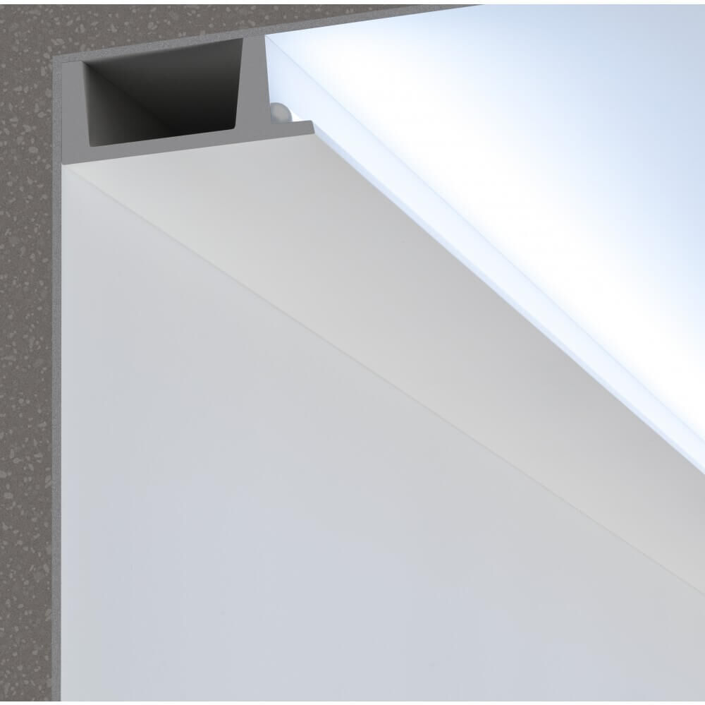 leddiretto cornice pitturabile per striscia led e faretti da incasso per strisce led - 2m