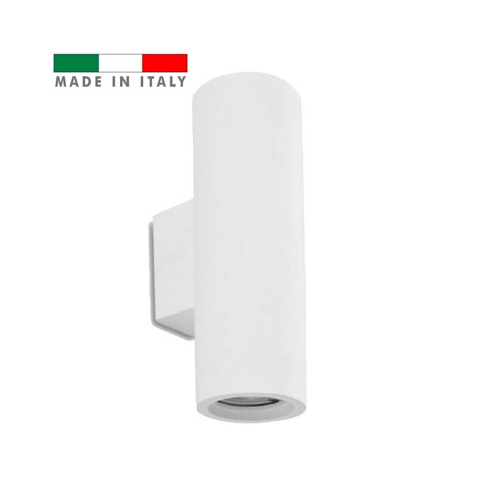 leddiretto applique in gesso pitturabile 2 lampade gu10 da parete