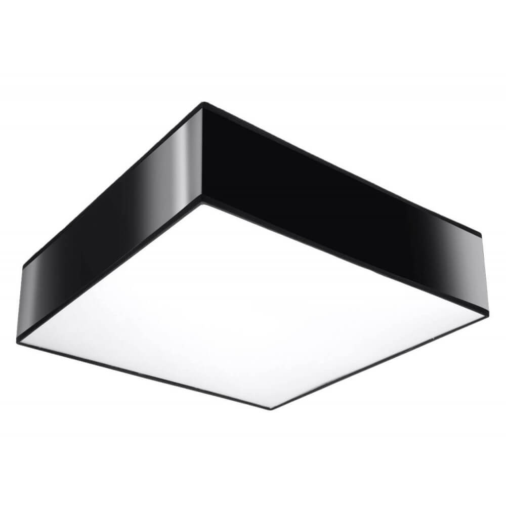 sollux plafoniera horus 35 black da soffitto