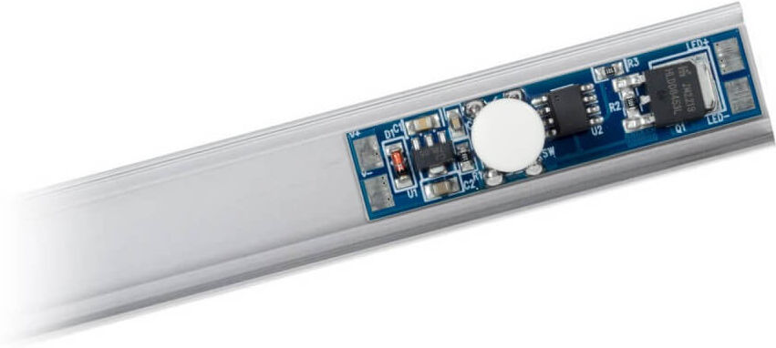 leddiretto interruttore dimmer con micro tasto e memoria 12/24vdc per profili e strisce led