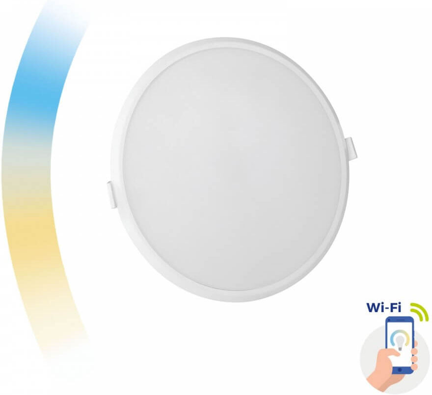 spectrum led pannello led da incasso 22w smart cct bianco variabile e dimmerabile wifi - amazon alexa e google home Ø215mm