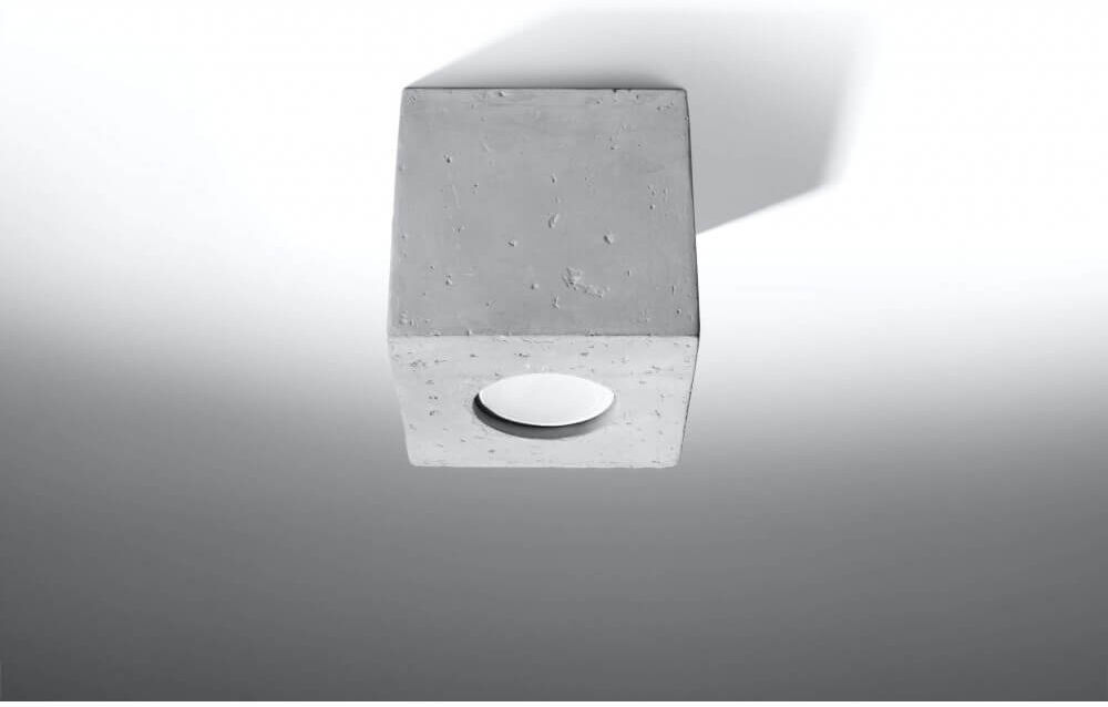 SOLLUX Plafoniera QUAD Cemento da soffitto