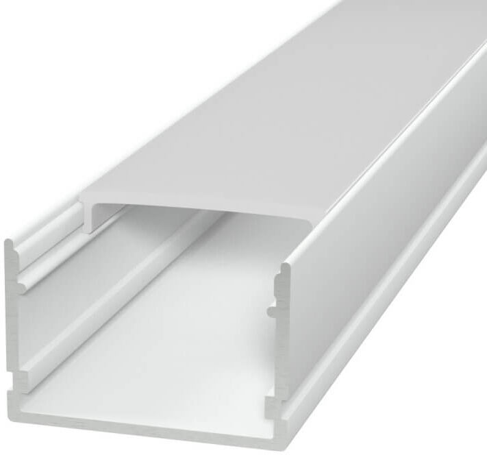 LEDDIRETTO Profilo Lineare XL in Alluminio Bianco per 1-2 Strisce LED da 1m e 2m