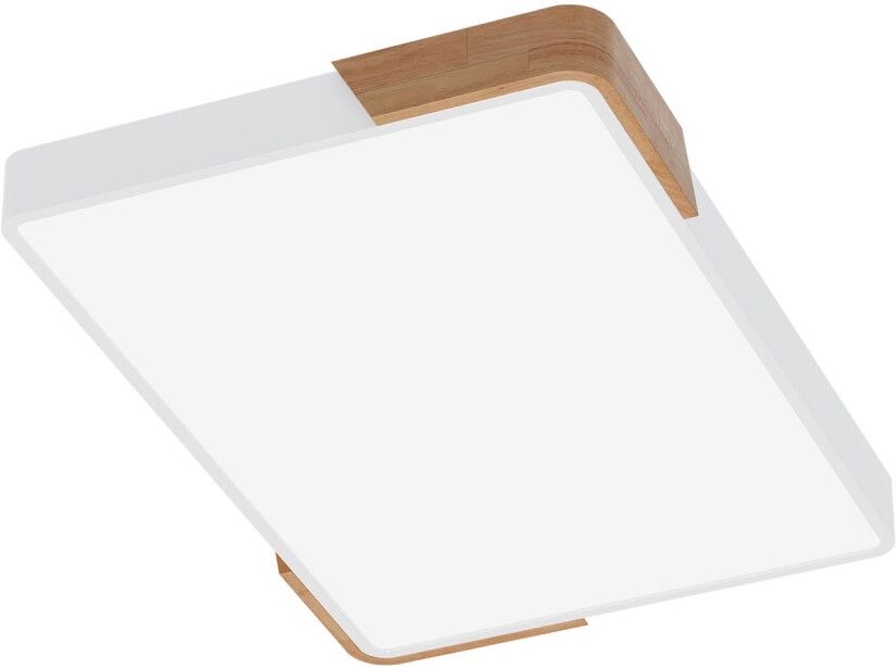 LEDDIRETTO Plafoniera LED Rettangolare 30W CCT, 60x40cm, Legno/Bianco - OSRAM LED