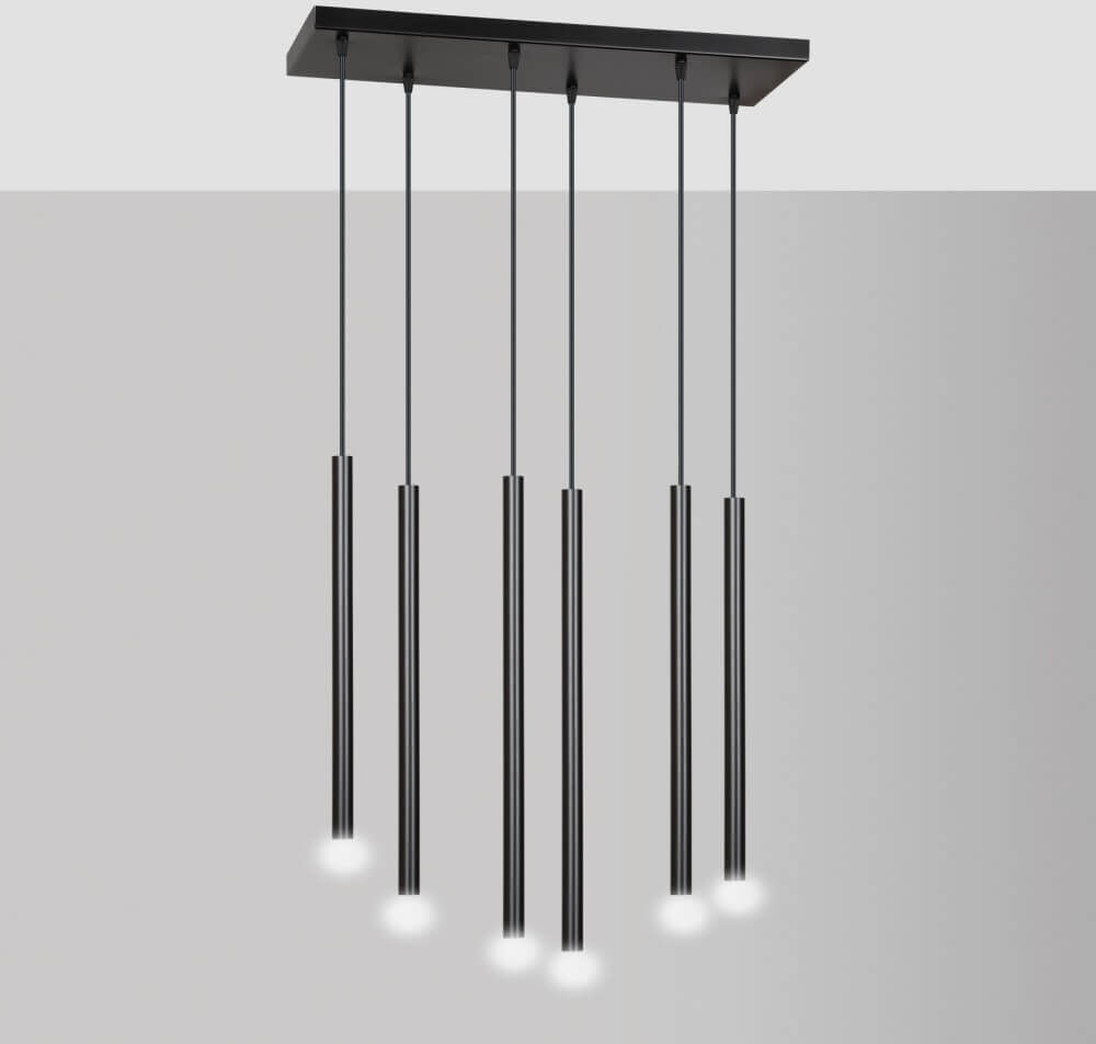 EMIBIG lighting Lampadario a sospensione SELTER 6 BLACK