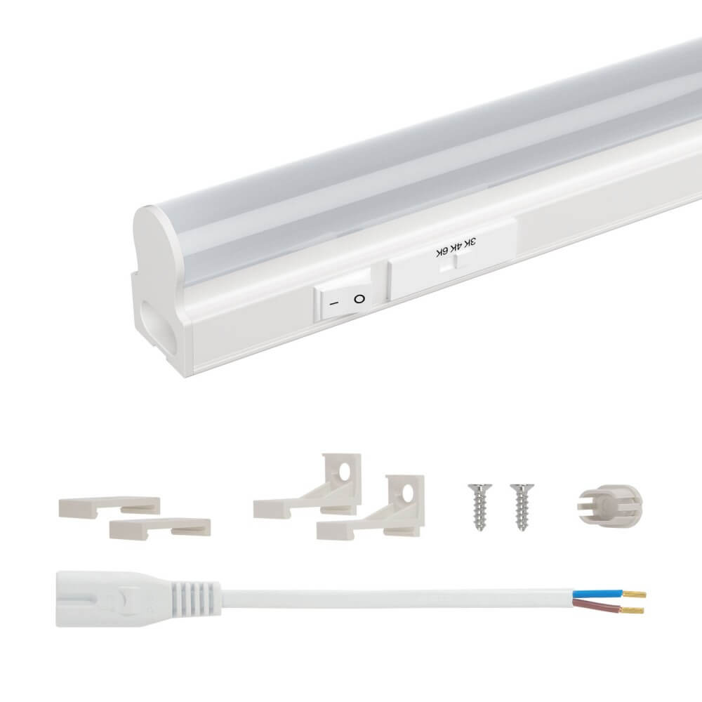 LEDDIRETTO Tubo LED Integrato T5 9W, 60cm, CCT Bianco Variabile, Angolo 160°