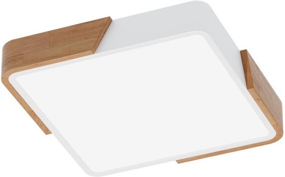 LEDDIRETTO Plafoniera LED Quadrata 18W CCT, 30x30cm, Legno/Bianco - OSRAM LED