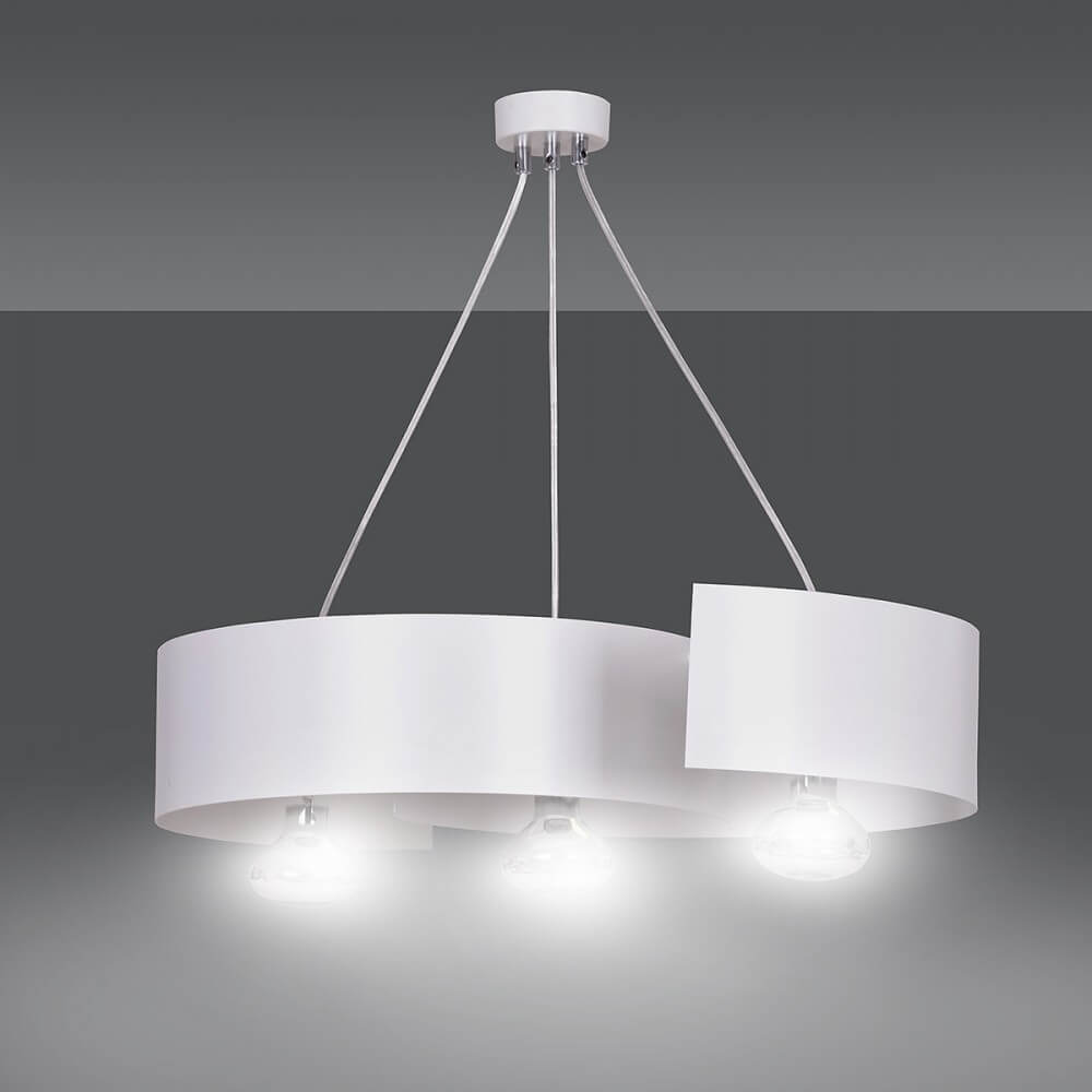 EMIBIG lighting Lampadario a Sospensione VIXON 3 WHITE o Black