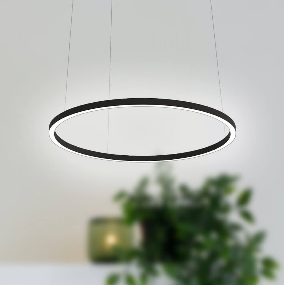 LEDDIRETTO Lampadario Circolare a Sospensione Ø127cm - Nero