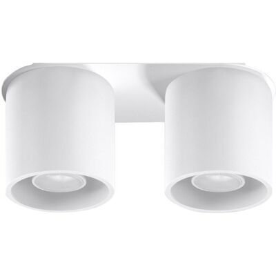 SOLLUX Plafoniera da soffitto in acciaio 2xGU10 ORBIS 2 in Alluminio SOLLUX Plafoniera da soffitto in acciaio 2xGU10 ORBIS 2 in Alluminio