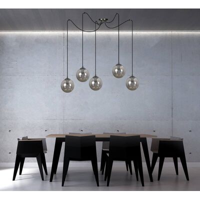EMIBIG lighting Lampadario a sospensione GIGI 5 BLACK GRAFIT EMIBIG lighting Lampadario a sospensione GIGI 5 BLACK GRAFIT