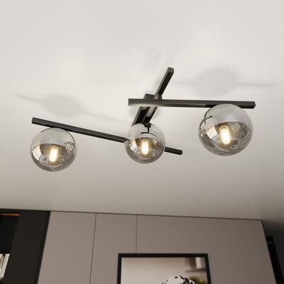EMIBIG lighting Lampadario da Soffitto in Acciaio e Vetro SMART 3 Nero 3xE14 EMIBIG lighting Lampadario da Soffitto in Acciaio e Vetro SMART 3 Nero 3xE14