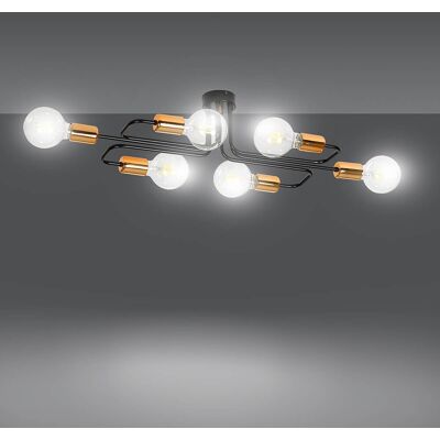 EMIBIG lighting Lampadario VEKEN 6A BLACK EMIBIG lighting Lampadario VEKEN 6A BLACK