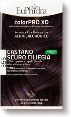 EuPhidra Linea ColorPRO XD Colorazione Extra-Delixata 355 Castano Scuro Ciliegia