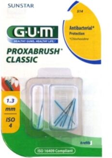 GUM Proxabrush Classic 514 con 8 Ricambi Conici 1.3 mm