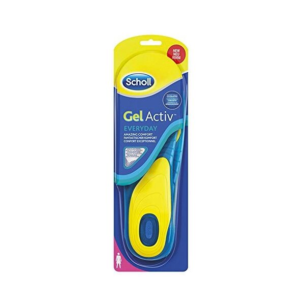 scholl linea benessere dei piedi gel activ everyday 1 paio di solette donna