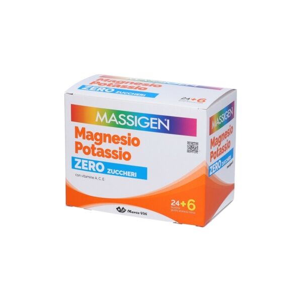 marco viti farmaceutici massigen magnesio potassio zero zuccheri 30 bustine arancia rossa