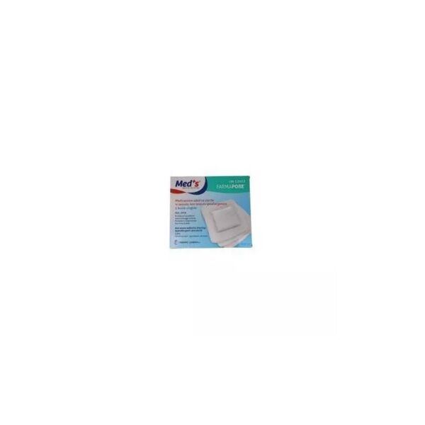 farmac-zabban meds medicazione adesiva sterile 12x12cm 5 pezzi