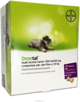 bayer spa (div.sanita'animale) drontal multi aroma carne 102 compresse