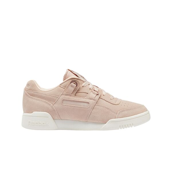 reebok workout low plus da donna in suede rosa