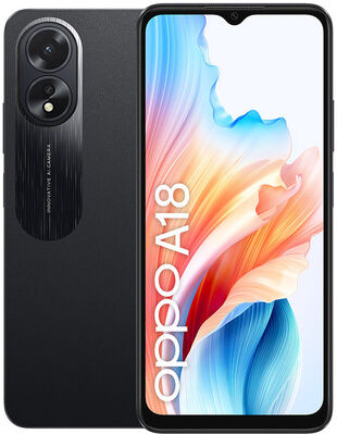 oppo a18 4g smartphone, ai doppia fotocamera 8+2mp, selfie 5mp, displa