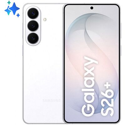 Samsung Galaxy S26+ Smartphone AI, 256GB, Processore avanzato, Assistente Foto, Creative Studio, Camera 50 MP, 4900 mAh, White Samsung Galaxy S26+ Smartphone AI, 256GB, Processore avanzato, Assistente Foto, Creative Studio, Camera 50 MP, 4900 mAh, White